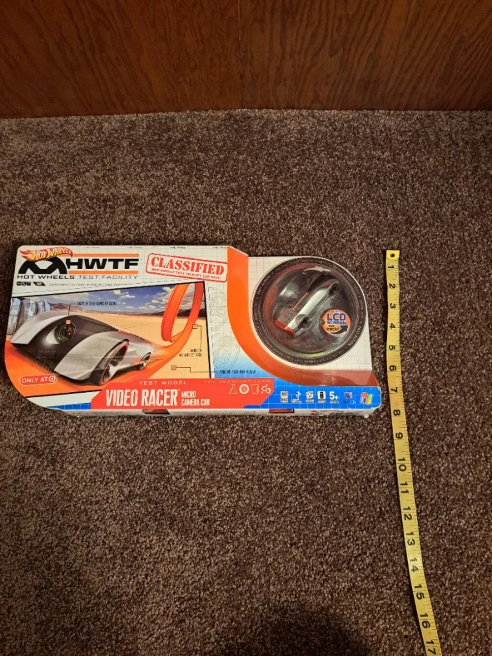 Vntg NIB Hot Wheels Video Racer Micro Camera Car 2011 Silver / Red
